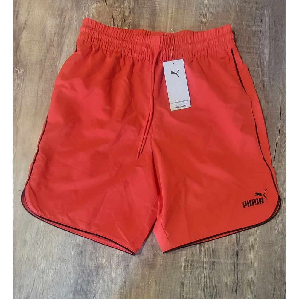 PUMA Sport Woven Shorts Mens Small All Time Red Black Piping 691497 11 NWT